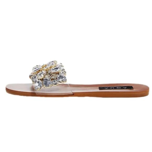 AQUA Dress Slide Sandals Women's Paris Embellished Size 6.5 NWT NIB - Picture 5 of 5